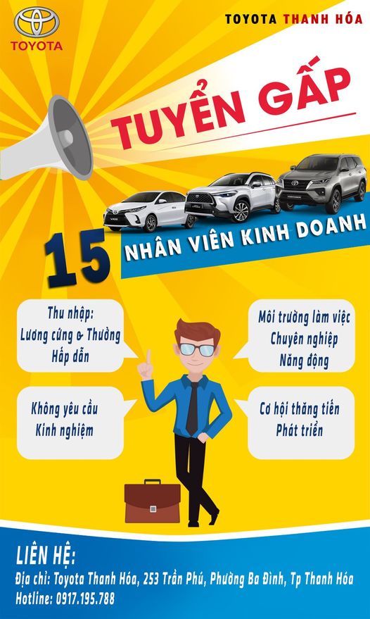 toyota thanh hóa tuyển dụng
